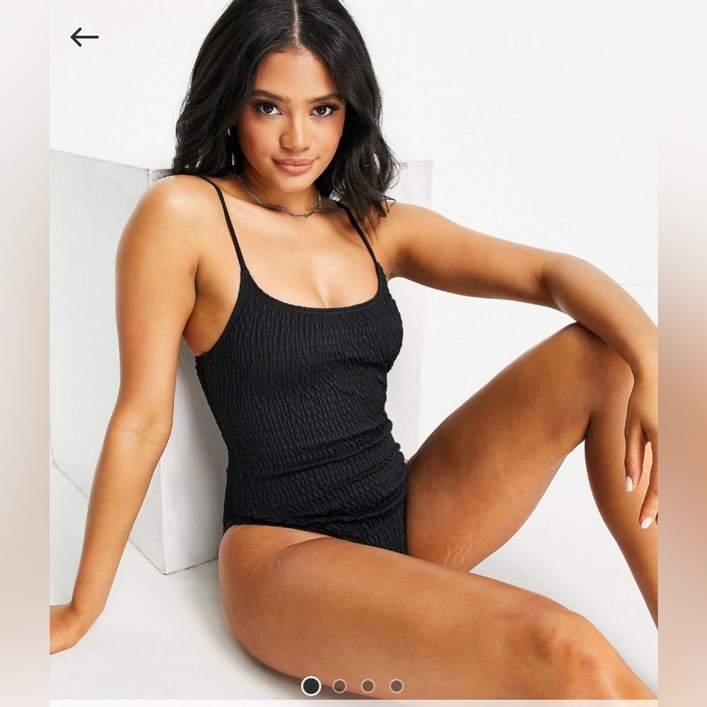 South Beach ASOS scoop crinkle swimsuit NWOT